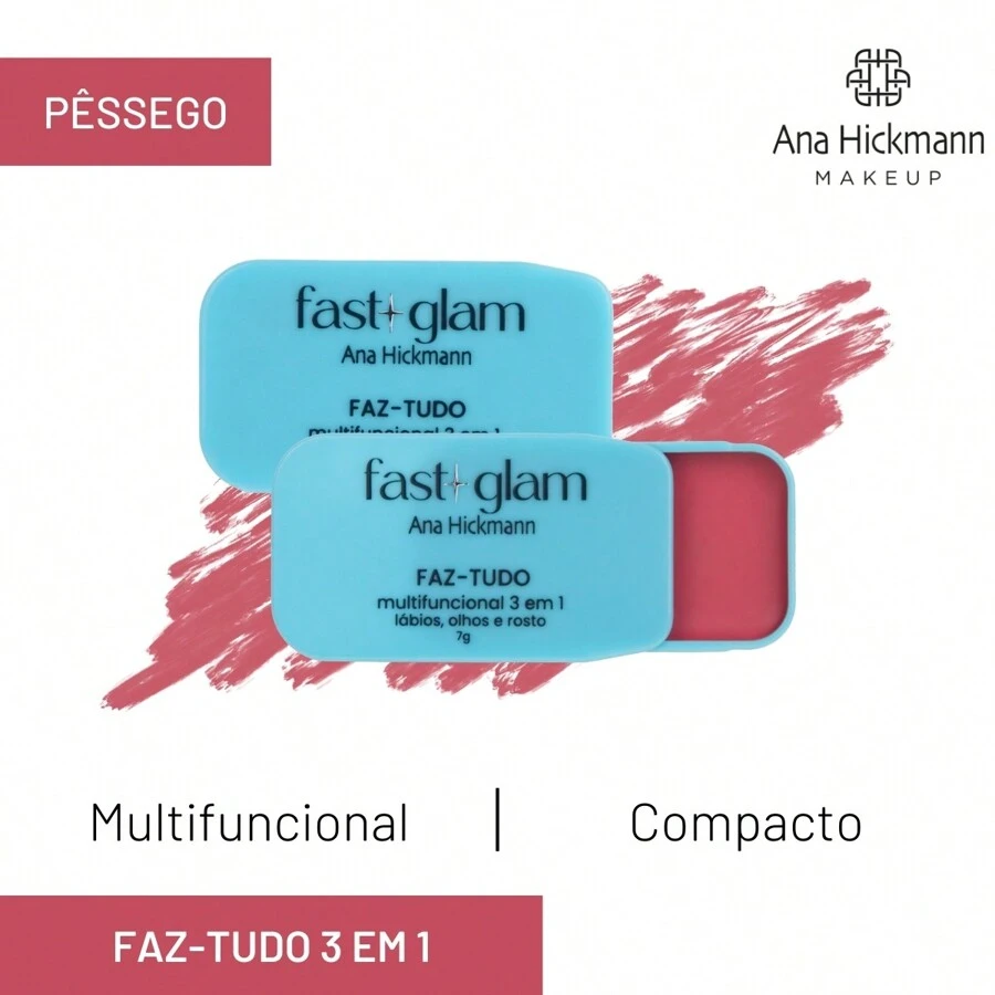 Multifunctional 3-In-1 Do-It-All Fast Glam Ana Hickmann - Peach - C391 - View 1