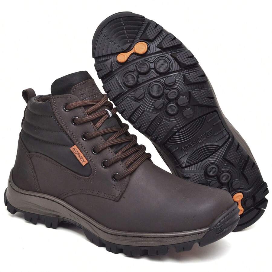 Men Boots - 咖啡棕 - 查看 1