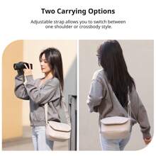 Ulanzi F01 Sling Bag Waterproof Shoulder Bag For Mirrorless Camera Smartphone Microghone For Outdoor Photography Video Recording - White - View 5