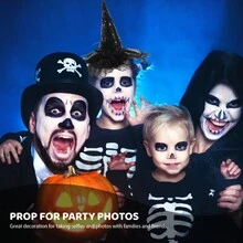 Halloween Decorations Witch Magic Party Hat Headband Masquerade Ball Performance Lace Sequin Hat Headband,Christmas