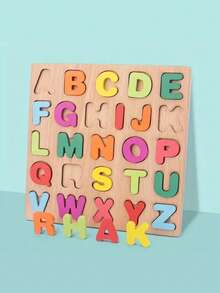 Rompecabezas de madera, bloques de construcción de educación temprana, aprendizaje de números y letras, juguetes Montessori, juguetes de aprendizaje del alfabeto, juguetes de rompecabezas para el reconocimiento temprano del alfabeto en la educación - Multicolor - Ver 3