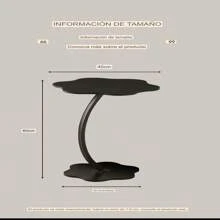 1 Piece Modern Minimalist Style Sofa Side Table Storage Rack For Bedroom Living Room Bathroom - Black - View 4