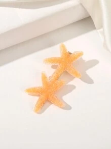 1pc Candy Color Starfish Hair Clip, Suitable For Daily Wear - Multicolor - View 10