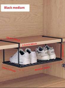 1pc Multi-Layer Shoe Rack Shelf, Foldable Design - Random Color - View 9