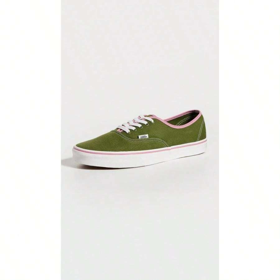 Vans Authentic Sneakers - 裝訂綠色/粉紅色 - 查看 1