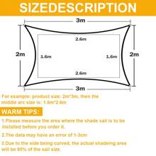 Shade Sail, Waterproof Garden Shelter 95% UV Blocking Sun Protection Awning, Canopy For Patio Garden Yard Backyard Camping Pool - Beige - View 5