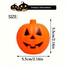 万圣节装饰 恐怖万圣节乐趣：4 个塑料南瓜礼盒、迷你泵和恐怖玩具 - 不含填充物 - 彩色 - 查看 4