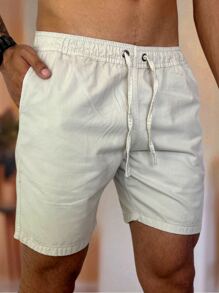 La.Bless Men's Twill Short Bermuda Men's Denim Various Colors - 米色 - 查看 1