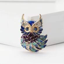 1pc Cute Alloy Owl Brooch Versatile Women Cardigan/Suit Decor Pin - Owl - View 2