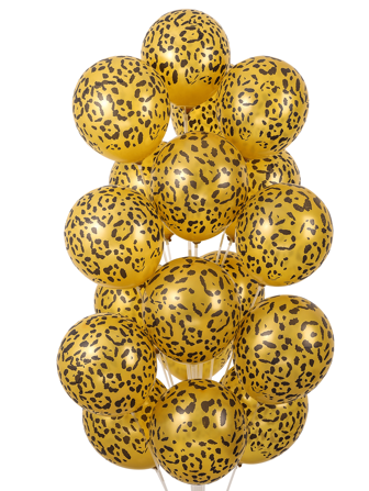 100pcs 12-Inch Thick Faux Pearl Gold Leopard Print Latex Balloons, All-Round Decoration Balloon Set, Suitable For Birthday, Wedding, Valentine's Day, Thanksgiving, Christmas, Halloween, New Year, Back To School Celebration, Home Decor And Party Decorations, Christmas