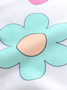 Young Girl Casual Floral Print Long Sleeve Cute Sweatshirt