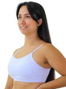 Top Alcinha Open Back Fitness Academia - 白色 - 查看 2