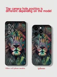 Tiger Print Edged Black PerCompatible Withated Minimalist Anti-Fall Thick Phone Protective Case, Compatible With IPhone 15 XR/7/8 IPhone 15 ProMax/12 ProMax/13 ProMax/14 ProMax 13 14 11 12 P14 Women P11 Soft Shell P12 Anti-Fall XS.XR /78 P.78 GES2, Compatible With A134G A22 A21S A514G A52 S22 ULTRA A335G, Compatible With Redmi 10 Redmi Note 114G Redmi 11 Lite A53 Tpu A14/A23/S23 ULTRA S24 A14 A15 S23 A73 Redmi Cellphone Case