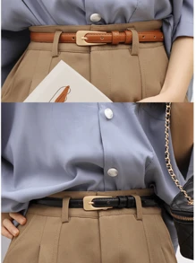 1/2/3/4/5pcs Dignified Vintage Multi-Color Belts, Brown Small Leather Belts, Vintage Black To Match Jeans Skirts, Versatile Camel Color Belt For Women Casual, Business, Boyfriend Husband Father Dad Men Gift, Daily Wear, Fashion, Teen, Outdoor, Vacation, Athletic, Travel, Street, Boho, Vintage Fall, Autumn, Halloween Autumn-Winter Accessories,Suitable For Teens, Youth,Men,Casual, Outdoor, Athletic, Vacation, Graduation Gifts, Birthday, Daily Wear