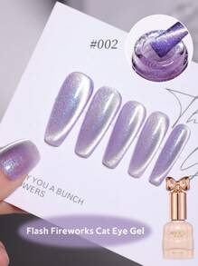 annies 10ml 1pc/6pcs Reflective Cat Eye Gel Nail Polish, Magnetic UV LED Removable Gel Nail Polish, 6 Colors Semi-Permanent Crystal Cat Eye Gel Nail Polish Set