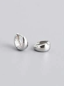 S925 Sterling Zilver Huggie Oorknopjes Sierlijk 14K Verguld Waterdrop Dikke kleine gouden hoepel oorbellen Trendy stapelbare sieraden Cadeaus voor vrouwen Meisjes Dagelijks gebruik