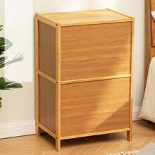 HOHOBLA LOYALHEARTDY-BTG Bamboo Nightstand With 2 Cabinets, Modern Nightstand End Table For Bedroom Side Table Small Bedside Table With Bamboo Weaving For Living Room[Best Gift For Family&Friends] - Màu Khaki - Xem 3