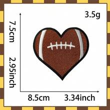 12pcs/Set Sports Lover Love Football Cute Embroidered Patch Funny Ironed-On Embroidered Applique DIY Accessory For Clothes Backpack Shoes Ironing Repair Patch - Multicolor - View 2