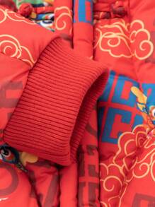 Balabala Children's Down Jacket Boys' 2024 New Spring Baby Warm Coat New Year Red Little Girls - Red - View 7