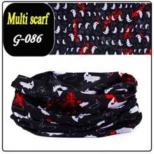 1 件户外运动无缝头巾防晒防尘面罩骑行钓鱼多功能头带，适合骑自行车、骑摩托车和滑雪