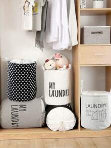 WHICHLIFE 1pc Foldable Waterproof Japanese Style Large Cloth Toy Laundry Basket, Suitable For Bathroom And Daily Use - Multicolor - View 8