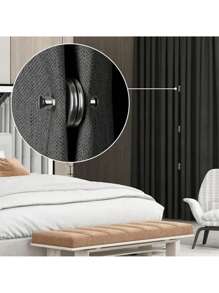 1/3/5/10 pares de sujetadores magnéticos para cortinas de tamaño mediano, anillos magnéticos resistentes para cortinas para reducción de ruido, fácil instalación sin herramientas