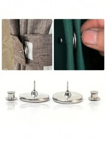1/3/5/10 pares de sujetadores magnéticos para cortinas de tamaño mediano, anillos magnéticos resistentes para cortinas para reducción de ruido, fácil instalación sin herramientas