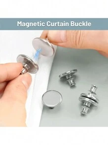1/3/5/10 pares de sujetadores magnéticos para cortinas de tamaño mediano, anillos magnéticos resistentes para cortinas para reducción de ruido, fácil instalación sin herramientas