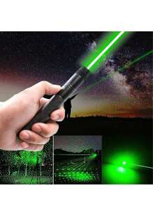 Green Laser Pointer, High Power Pen Shaped Laser Flashlight, With Built-In Battery, Long Range Laser Pointer, Long Distance Strong Laser, Suitable For Astronomical Demonstrations, Outdoor Camping H303-6 - Black - View 5