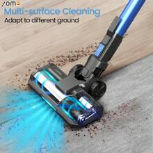 YOMA S100 Cordless Vacuum Cleaner, 350W Powerful Cordless Stick Vacuum, 7 Cell 2500mAh Battery Stick Vacuum Cordless Rechargeable, 6-In-1 Multifunction Lightweight Vacuum Cleaner For Home - Màu xanh lam - Xem 8