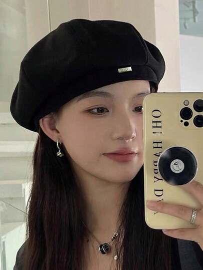 4/1 件女士时尚画家贝雷帽，时尚百搭设计，适合作为生日、聚会、郊游、通勤、旅行和度假的礼物送给朋友、姐妹、妈妈、伴侣、同事