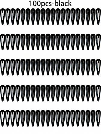 100pcs/200pcs Ladies' Simple & Fashionable 5cm Matte Black Metal Water Drop Hair Clip, Suitable For Daily, Festival And Commuting, Hairpin, Bb Clip, Hair Accessories, Hair Tools, Beauty Accessories, Curly Fall, Hair Tools, Accessories Women, Hair Stuff, Fall, Hair Accessories Women, Hair Tools, Hair Stuff, Beauty Accessories, Stocking Stuffers Women, Christmas Gift, Stocking Stuffers For Adult, Hair Stuff, Stocking Stuffer, Coming-Of-Age Christmas Hair Accessories, Gift Ideas, Beauty Stocking Fillers, Christmas