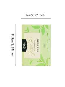 100 hojas Papel absorbente de aceite natural portátil de doble cara para piel grasa, papel absorbente de aceite facial para maquillaje, herramientas de maquillaje