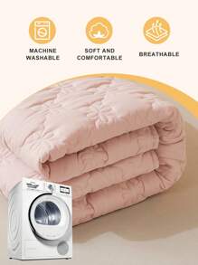 1pc Waterproof Mattress Protector, Soft & Breathable, Dust Mite Resistant, Waterproof & Dustproof, Suitable For Bedroom, Guest Room And Dormitory, Fits Twin, Full, Queen, King Size Beds, Machine Washable, Waterproof Mattress Cover - Pink - View 8