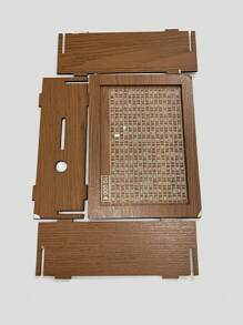 QYeah 1 pezzo Salvadanaio vintage riutilizzabile, cassetta di legno per il deposito delle monete con obiettivo di risparmio, salvadanaio decorativo per casa, soggiorno, ufficio - realizzato in legno grezzo, il miglior regalo - Multicolore - Visualizzare 12