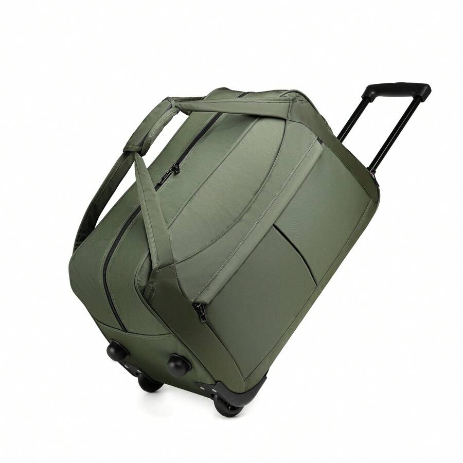 Foldable Large Capacity Trolley Travel Bag 2Wheeled Rolling Holdall