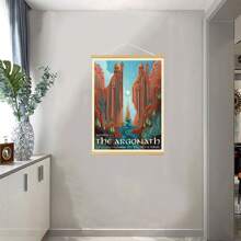 BAEMEFLE Vintage Middle-Earth Travel Poster, Solid Color Pattern, Map Theme, High-Quality Art Print, Suitable For Travelers Home Decor Series - Multicolor - View 44
