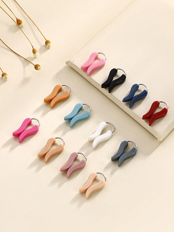 12pcs Ivory-Color Scarf Clips