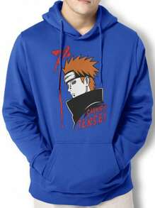 Sweatshirt Pain Shinra Tensei Kangaroo Blouse BPJ2 - 寶藍色 - 查看 1