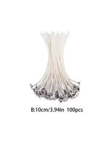 100 件 8 厘米蜡烛芯，2.6/8/10/12/16/18/20 厘米，蜡烛制作套装，房间装饰，