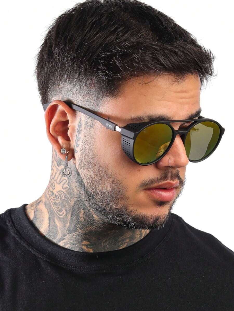 Boss Doha Men's Steampunk Sunglasses - 橘色 - 查看 1