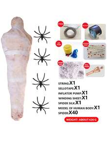 46 pièces Décorations d'extérieur pour Halloween, accessoires de costume, effrayants, pour la fête d'Halloween