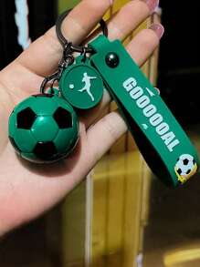 1pc Durable Multi-Color Football/Soccer Pendant, Key Chain, Resin Crafted, Fashion Sports Fan Accessory