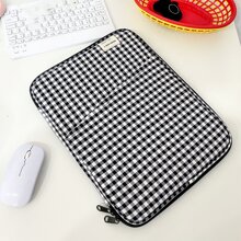 1 Stück kariertes Muster Tablette/iPad Hülle, Laptoptasche 14 Zoll mit mehrlagigem Stauraum, koreanischer Stil Schutzhülle für 10,2/10,9/11 Zoll iPad, 13/13,3/14 Zoll Laptop Schulunterricht Laptophülle Computertasche Reise Laptoptasche Schullaptoptasche Frauen Lehrertasche Laptoptasche College Computertasche Wohnheim - Verschiedenfarbig - Übersicht 12