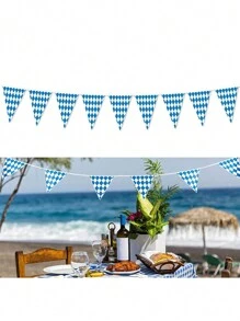 1pc-Oktoberfest Flag Banner, Oktoberfest Bavarian Pennant Banner, For German Oktoberfest Themed Party Decorations, Christmas - Multicolor - View 2