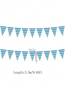 1pc-Oktoberfest Flag Banner, Oktoberfest Bavarian Pennant Banner, For German Oktoberfest Themed Party Decorations, Christmas - Multicolor - View 6