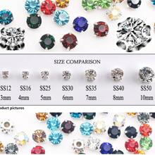 4MM 5mm 6mm 7mm 8mm Tròn Hình dạng Fancy Sáng bóng Thủ công Ly May vá Pha lê Tay Khâu Pha lê Đồ trang trí Hạt Bằng phẳng Trở lại Keo dính Màu bạc Cái vuốt Cơ sở Với lỗ Long lanh Đá Ngọc DIY Phụ kiện Đá Strass Đối với Trang trí Quần áo , Đầm , Túi , Giày dép , Trâm cài , Hoa tai , Thủ công mỹ nghệ - Trong sáng - Xem 3