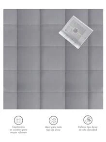 Home Elephant Single Duvet Quilt Two Views Soft Quilted - Grey - View 4