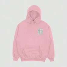 Cold Blouse Women's Sweatshirt Tracksuit Coat Jacket Hood Unisex Pocket Printed An I A Joke To You With Cotton Hood - 淺粉色 - 查看 2