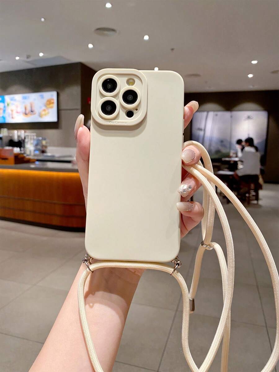 1个可调节天使眼绳材质手机壳，兼容苹果、三星、Infinix、红米、OPPO、vivo、Realme等品牌手机。 - 白色 - 查看 1